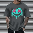 thumbnail image 2 of T-shirt d'Halloween pour Homme, T-Shirt Graphique d'Halloween pour Homme avec Imprimé, Haut Décontracté à Manches Courtes et Col Rond pour Costume et Usage Quotidien, 2 of 5