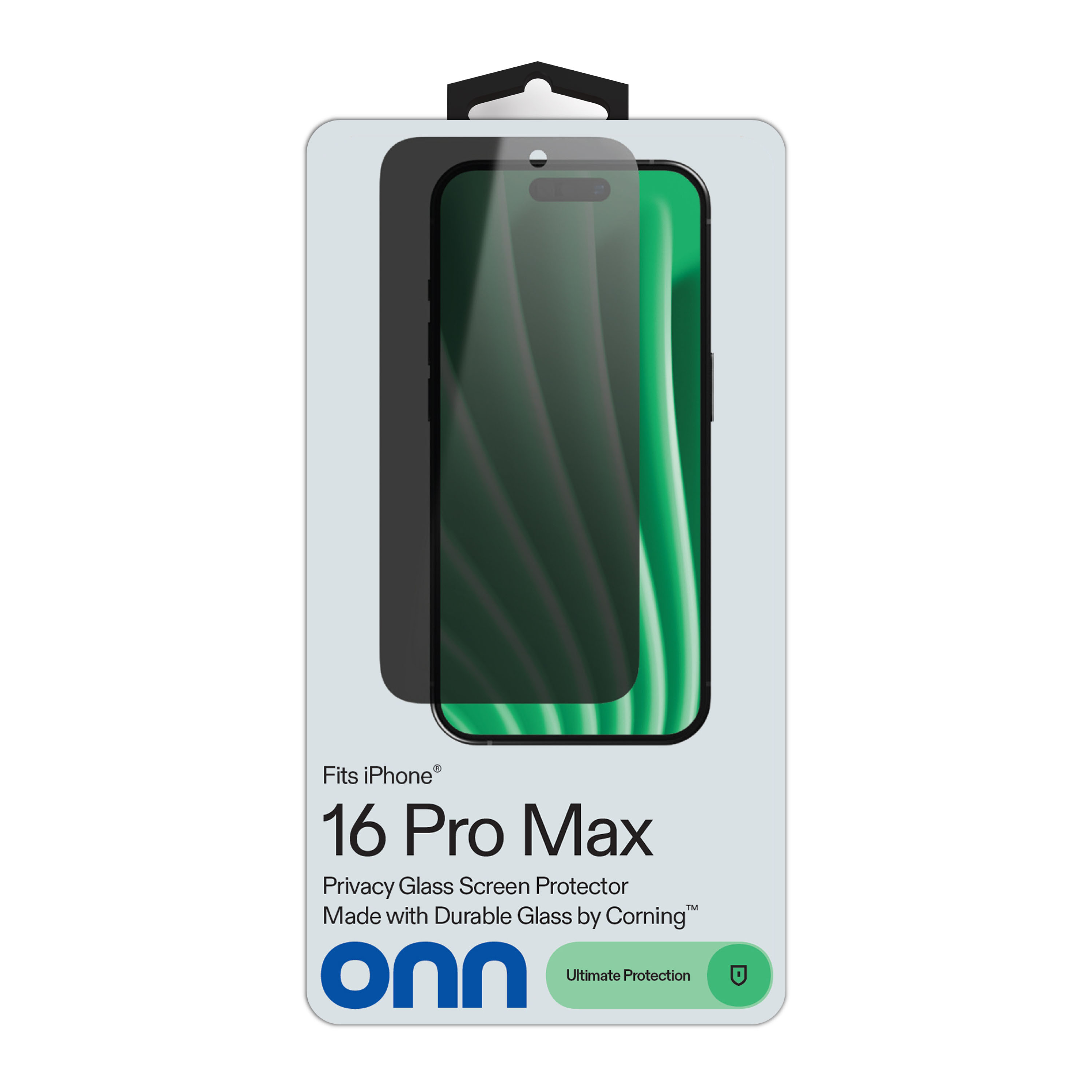 onn Privacy Glass Screen Protector for iPhone 16 Pro Max photo 2