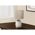 thumbnail image 1 of Monarch Specialties Lighting, 16"h, Table Lamp, Cream Resin, Beige Shade, Contemporary, 1 of 4