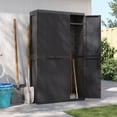 thumbnail image 1 of vidaXL Armoire de Rangement d'Extérieur Noire 97x37x165 cm PP, 1 of 5