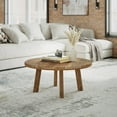 thumbnail image 4 of Reclamation 36" Round Rustic Reclaimed Solid Wood Coffee Table, 4 of 8