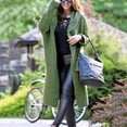 thumbnail image 4 of VISALY Long Cardigans Open Front Cardigan for Women Womens Cardigan Ribbed Sweaters Outwear Long Sleeve Button Down Cardigan Knit Hooded Outwear Chunky Cardigan Sweaters Soft Cardigans Green L, 4 of 5