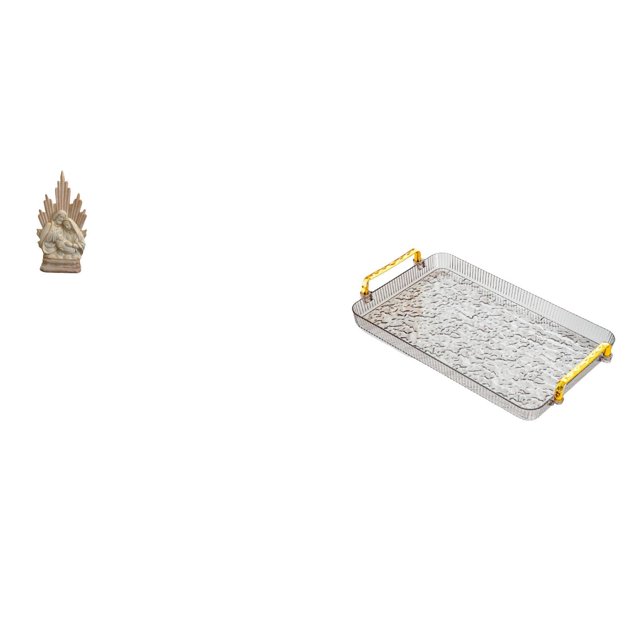 Escultura De Resina De La Sagrada Familia Y Elegante Juego De Bandeja Para Mesa De Centro Para Decoración Del Hogar, La Oficina, El Comedor Y Solución De Almacenamiento De Joyas.