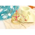 thumbnail image 4 of 3Pcs Baby Girls Snow Queen Magic Wand Gold Tiara Crown Blonde Braid Wig Hair Set, 4 of 5