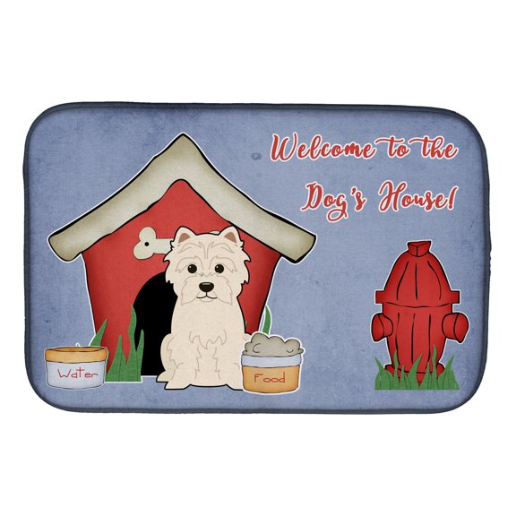 Dog House Collection Westie Dish Drying Mat