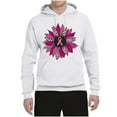 thumbnail image 2 of Wild Bobby Pink Cheetah Print Breast Cancer Carnation Flower Breast Cancer Awareness Unisex Hoodie Sweatshirt, White, Medium, 2 of 6