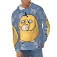 thumbnail image 5 of Psyduck Men's Hoodie Novelty Pattern Long Sleeve Unisex Pullover Hoodies Casual Hooded Sweatshirt with Pocket, 5 of 8