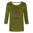 thumbnail image 4 of Camisetas de Manga Corta para las Mujeres Día de la Independencia Impreso Suelto Cuello Redondo Tee, Casual Y Blusas Festivas para las Mujeres Casual, 4 of 4