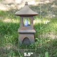 thumbnail image 3 of Pagoda Garden Statue, Solar Powered Statue Japanese Garden Decor, Outdoor Zen Garden Lantern, Flickering LED Garden Light (Zen Garden Pagoda), 3 of 5