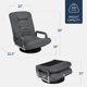 thumbnail image 3 of Songqin Swivel Gaming Chair 360 Degree Multipurpose Floor Chair Rocker for TV, Reading, Playing Video Games w/Lumbar Support, Armrest Handles, Adjustable Foldable Backrest - Dark Gray, 3 of 16
