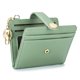 thumbnail image 1 of Slim Wallet for Women,Blocking Bifold Credit Card Holder with Zipper Coin Pocket,ID Window,Keychain（green）, 1 of 5
