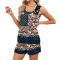thumbnail image 5 of JULMCOMO 4th of July Two Piece Sets for Women Independence Day Square Neck Sleeveless Tank Top 1776 Outfits American Flag Patriotic Short Sets with Pockets Orange 3XL, 5 of 8