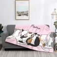 thumbnail image 2 of Yiaed Cute Cats Print Blanket Throw Blanket Soft Cozy Flannel Blanket for Home Bed Sofa Couch Chair-50"x40", 2 of 6