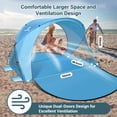 thumbnail image 4 of Carpa de Playa Refugio Solar AugFir para 4 Personas con Tapete Azul, 4 of 8