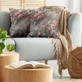 thumbnail image 5 of Ambesonne Leopard Print Throw Pillow Cover 2 Pack, Medieval Rose Garden, 18", Pale Pink Laurel Green, 5 of 7