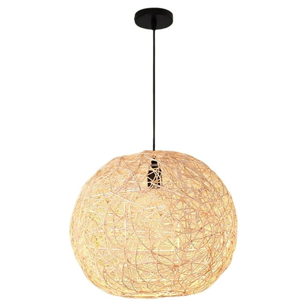 Bamboo Woven Light Shade Chandelier Lampshade Cage Guard Fixture Cafe Large Com Bamboo Woven Light Shade Chandelier, Cage Bamboo Pendant Lamp Shaders