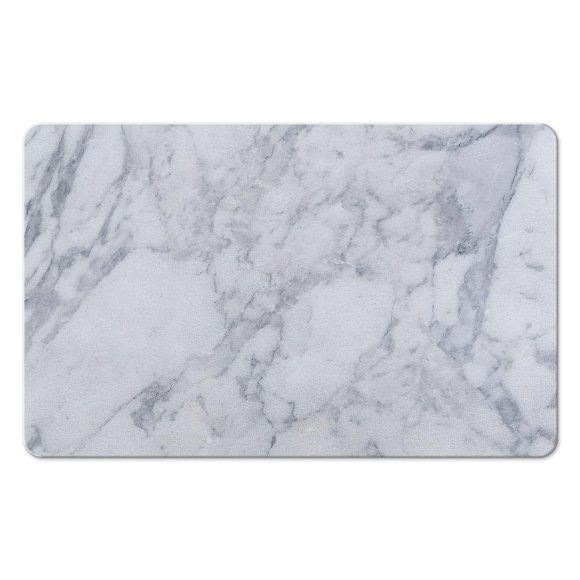 Plongez Vos Pieds dans le Luxe avec un Tapis de Salle de Bain Anti-Fatigue pour une Vie Douillette - Antidérapant, Résistant aux Taches, Motif Marbre, Nettoyage Facile, Tapis Épais pour un Confort Accru, Parfait pour Toute Salle de Bain, 20x32 Pouces