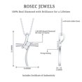 thumbnail image 5 of Rosec Jewels Natural Diamond Cross Pendant Necklace with Chain - HI-SI Quality - Minimalist Necklace Ready to Gift for Christmas, 18K White Gold, 5 of 8