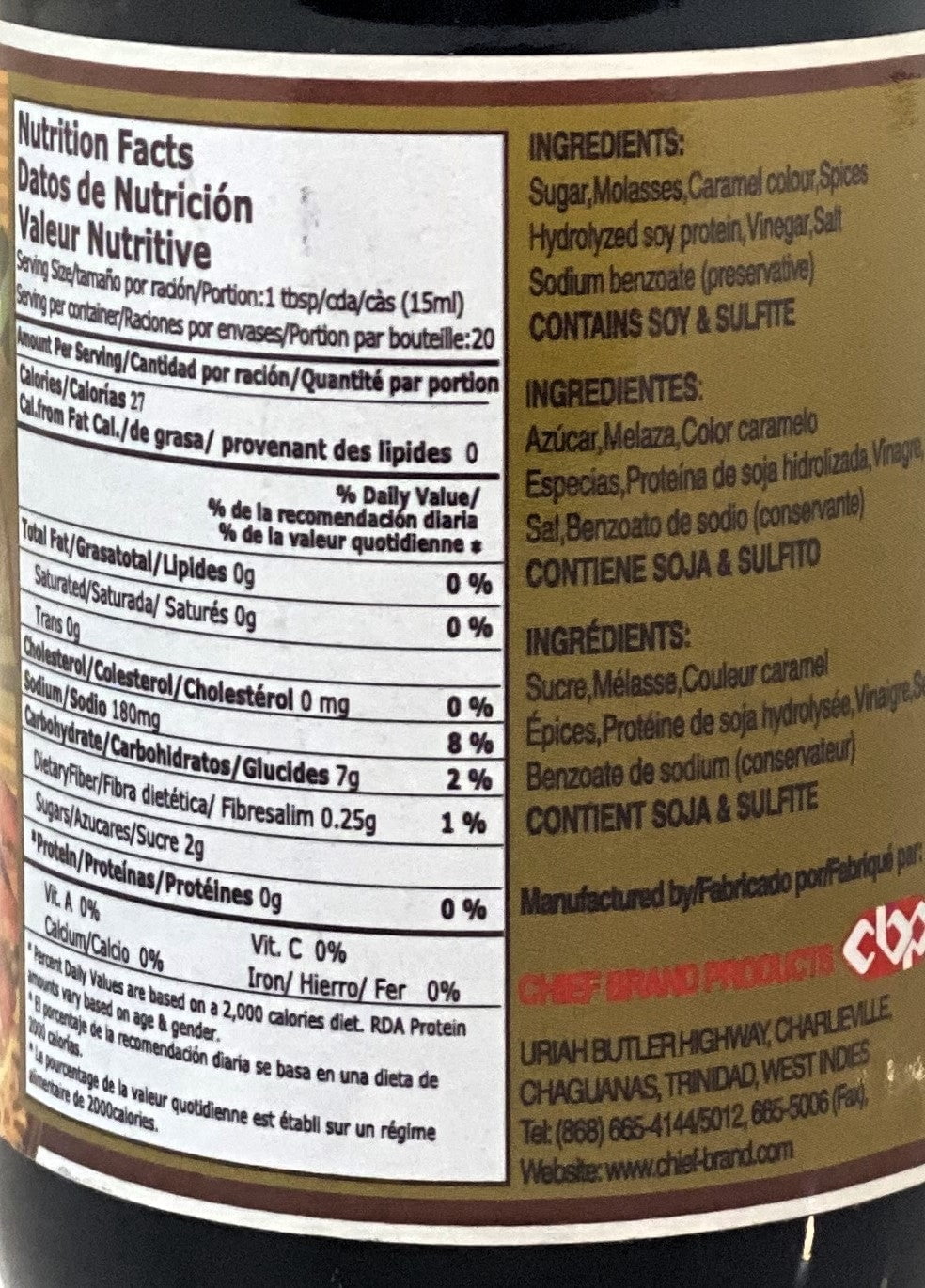 Chief Chinese Sauce 10.5oz (300ml) 2-Pack – Product of Trinidad & Tobago – Curated & Packaged by ODatzGood