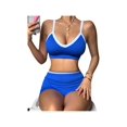 thumbnail image 3 of Brassiere And Shorts Set Sports Bras For Women Halter Strap Quick-Drying Sports Underwear Set, Shock-Absorbing, Cushioned Yoga Bra, Outdoor Running And Fitness Wear Royal blue S, 3 of 5