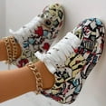 thumbnail image 3 of Oyedens Graffiti Platform Fashion Sneakers for Women Girls Fashion Casual Flats Canvas Shoes, 3 of 6