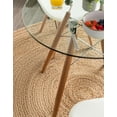 thumbnail image 4 of Alfombra Area Relish Decor tejida a mano de yute redonda de 90 cm, color beige, 4 of 7