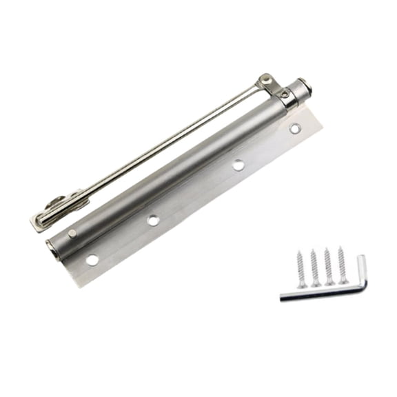 Fzaqwen Automatic Door Closer Closing Door Hinge Stainless Steel Self Closing Heavy Duty Argent