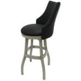 thumbnail image 3 of Tobias Designs 34" Swivel Wood Extra Tall Bar Stool in Black/White, 3 of 3