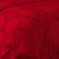 thumbnail image 4 of DNG Creations 3 Piece Ruffle Ribbon Design Comforter ( Oversized Queen Size ) Ultra Soft All-Season 550 GSM 800 Threads Count,100% Egyptian Cotton - Solid Red Colour, 4 of 5