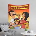 thumbnail image 2 of Bob'S Burgers Tapestry Anime Poster Wall Hanging Art Decor For Living Room Bedroom Dorm Apartments Party Supplies Gifts 59x59 Inch, 2 of 7