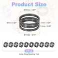 thumbnail image 2 of Uxcell Jump Ring Opening Tool, 17mm Stainless Steel Jump Ring Opener Circle Split Opening Closing Finger Tool for Jewelry Making Supplies Craft Projects(Black, Pack of 10), 2 of 6