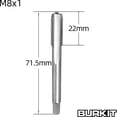 thumbnail image 2 of Set de rosca para máquina Burkit M8 x 1 para grifos y troqueles con funda, 2 of 6