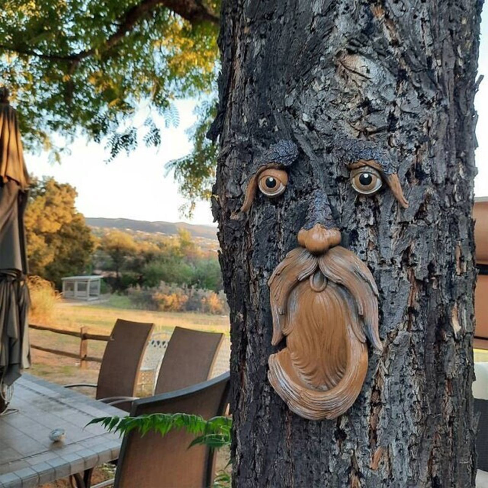 Tree Face Bird Feeder Outdoor, Whimsical Tree Hugger Garden Art Decor, Creative Bird Feeder for Indoor & Outdoor Yard Patio Decoration