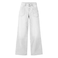 thumbnail image 6 of Denim Pants for Women High Waisted Straight Leg Jeans Fashion Casual Solid Stretchy Loose Fitted Denim Pants Trousers with Double Pockets, 6 of 8