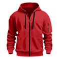 thumbnail image 6 of Migroa Mens Full Zip Hoodie Long Sleeve, Men's Full Zip Long Sleeve Hoodie, Casual Pullover Sweatshirt for Fall Winter, Athletic Top for Gym Running Casual Pullover Sweatshirt Fall Winter Fall Wear,, 6 of 8