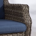 thumbnail image 6 of MeetLeisure Water Resistant Stainless Steel Outdoor Swivel Chair with Cushions - Set of 2, Navy, 6 of 12
