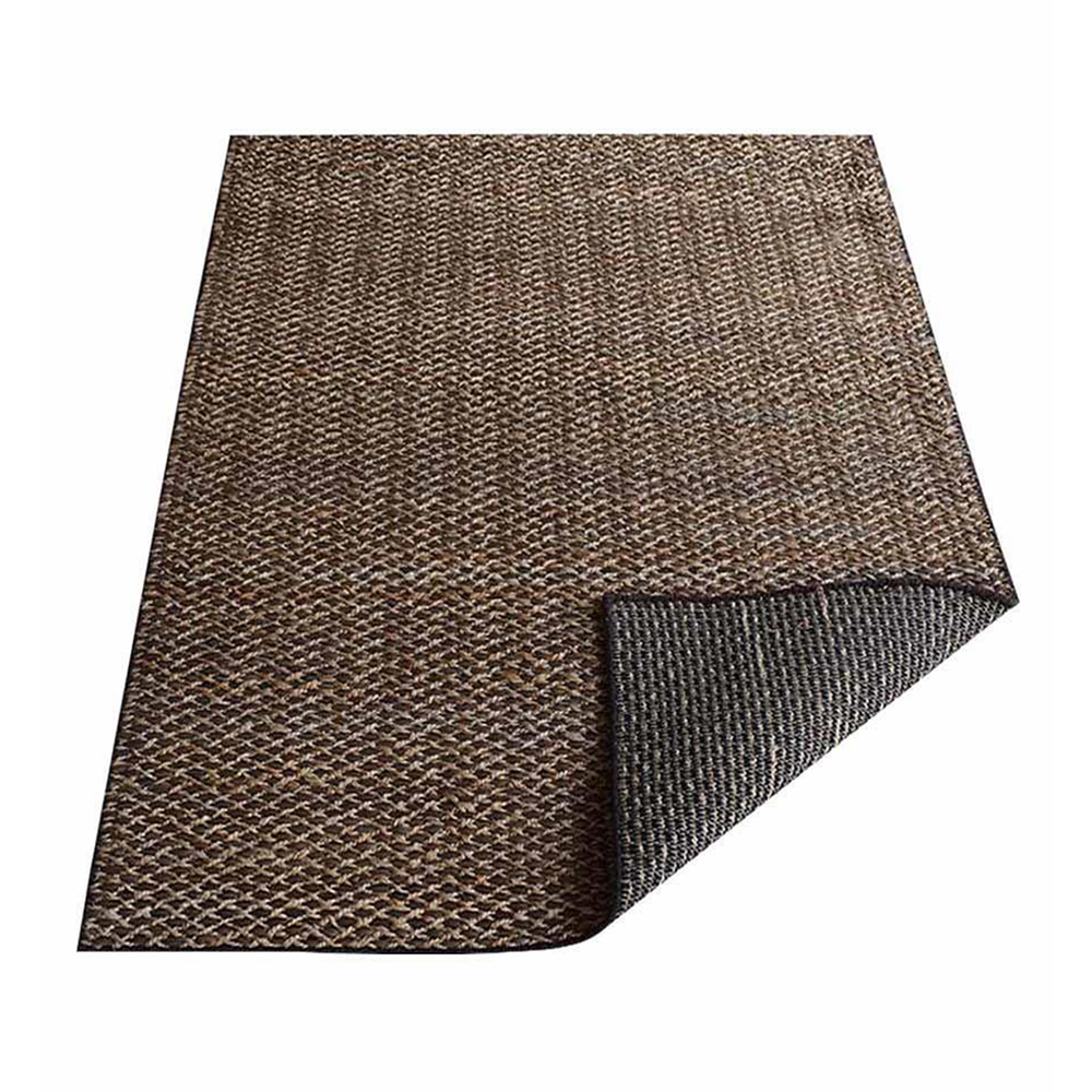 Hand Woven Jute Eco-Friendly Area Rugs - 6'X9', Rectangle Shape, Light Brown Color, Contemporary Pattern, High Pile, Natural Fiber, Outdoor Indoor Handmade Area Rugs For Living Room (J00024)