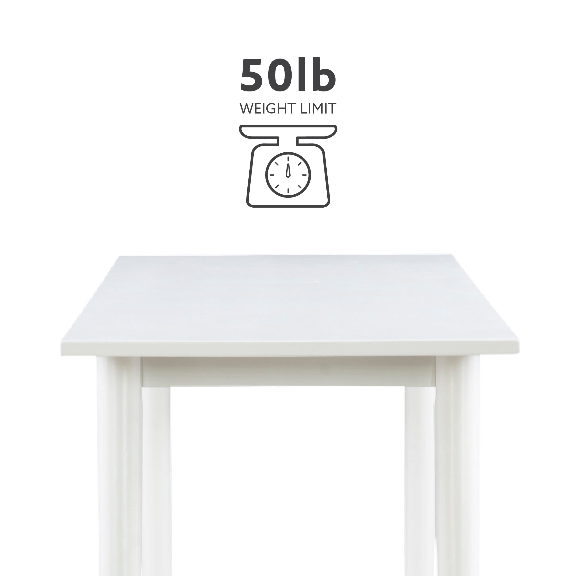 Linon Ashville Mid-Century Indoor Console Table with Shelf, White