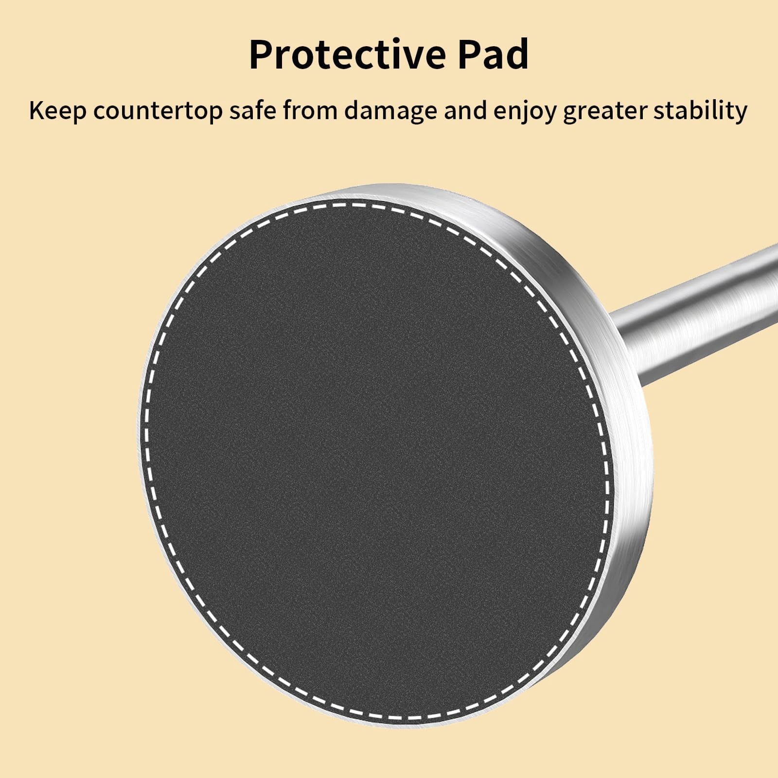 Paper Towel Holder Countertop  Counter With Weighted Base Non Slip Standing Roll For Modern Kitchen Bathroom Stainles Steel (brushed Nickel)