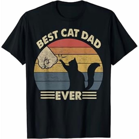 Best Cat Dad Ever Vintage T-Shirt