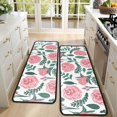 thumbnail image 4 of Kitchen Rugs Sets Of 2,Pioneer Flower Floral Print Pattern Anti Fatigue Kitchen Mat Rugs Non Slip Washable,Decorative Kitchen Floor Mats for Kitchen,Sink,Laundry,17"x47"+17"x47", 4 of 5