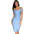 thumbnail image 6 of Women's Rayon Off Shoulder Bandage Bodycon Party Dress, 6 of 6