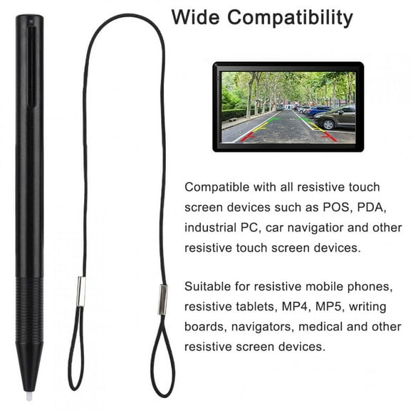 Resistive Hard Tip Stylus Pen with Telescopic Rope, Perfect for POS, PDA, Car Navigator and Other Touch Screen Devices