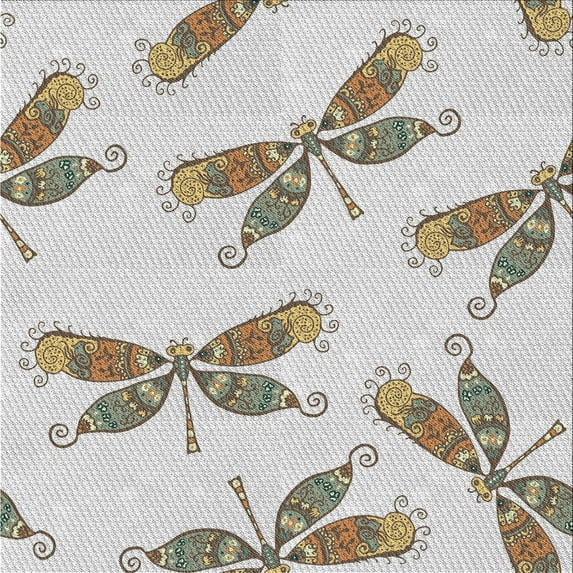 Ahgly Company Indoor Square Patterned Khaki Green Novelty Area Rugs, 8' Square