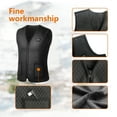 thumbnail image 2 of Sojoy Heated Vest for Men Women Winter Warm Outdoor USB Charging Electric Heating Vest  Heating Vest for Hiking Skiing Outdoors 7 Heated Zones(Battery Not Included) Black XXL, 2 of 10