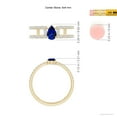 thumbnail image 4 of ANGARA Natural Pear Sapphire Parallel Split Shank Ring with Accents in 14K Yellow Gold for Women (Size-6x4mm) | September Birthstone, Anniversary, Jewelry Gift for Women | Natural Blue Sapphire Ring, 4 of 10