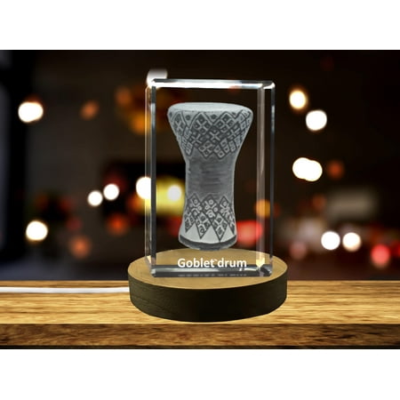 

Goblet Drum 3D Engraved Crystal 3D Engraved Crystal Keepsake/Gift/Decor/Collectible/Souvenir