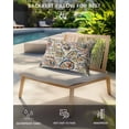 thumbnail image 4 of Pack of 2 Outdoor Lumbar Pillow Covers 12x20 Inch, Paisley Flower Waterproof Throw Pillow Covers Set, Spring Watercolor Vintage Floral Leaf Plant Decorative Cushion Cases for Patio Porch Car, 4 of 7