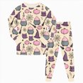 thumbnail image 4 of Gerichy Kids Halloween Pajamas Cotton Pumpkin Ghost Print Sleepwear Toddler Girls Boys Halloween Pjs Sets 2T-9T, 4 of 7