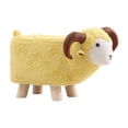 thumbnail image 1 of Reposapiés de animales para decoración del hogar, cómodo reposapiés de dibujos animados con patas de madera, otomano Amarillo, 1 of 9
